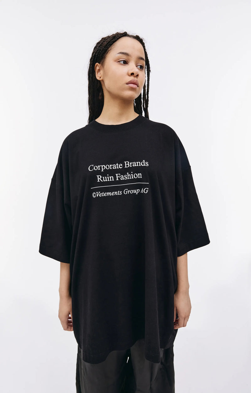 Corporate Brands Ruin Fashion T-shirt (Black)