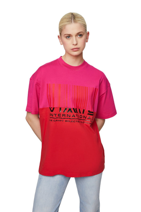 International Printed T-shirt (Hot Pink / Red)