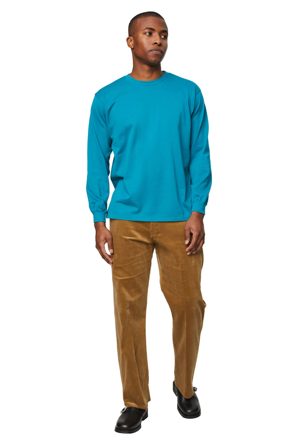 LUSTER PLAITING L/S TEE (TEAL GREEN)