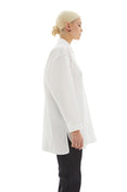 Elongated Cotton Poplin Shirt (White)