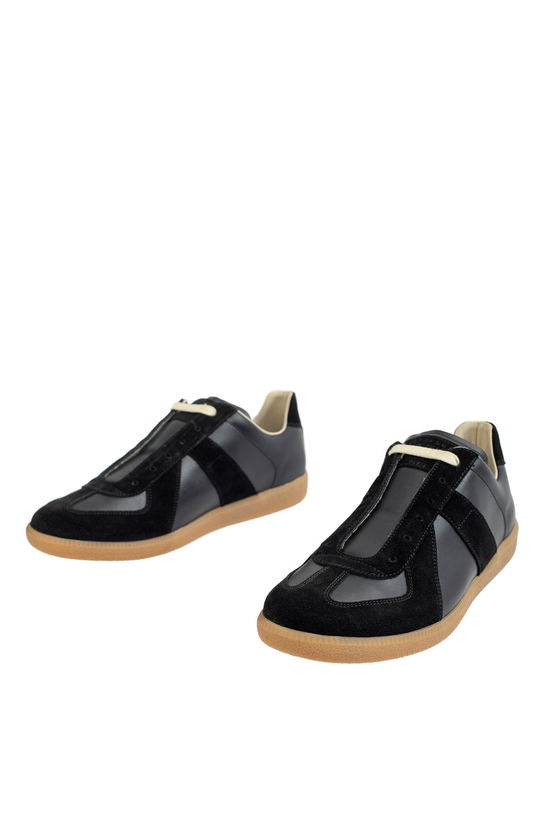 Black Leather Replica Sneakers (Women's)