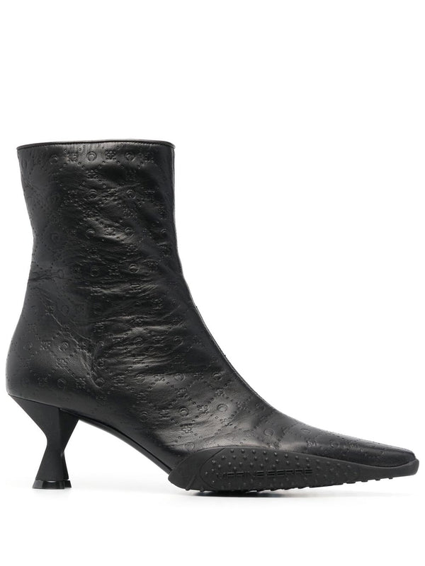 Leather Ankle Boots (Black)