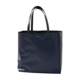 East/West Leather Shopping Tote Bag