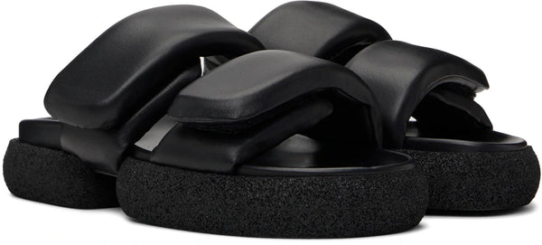 Slip On Sandals w/ Platform (Black)