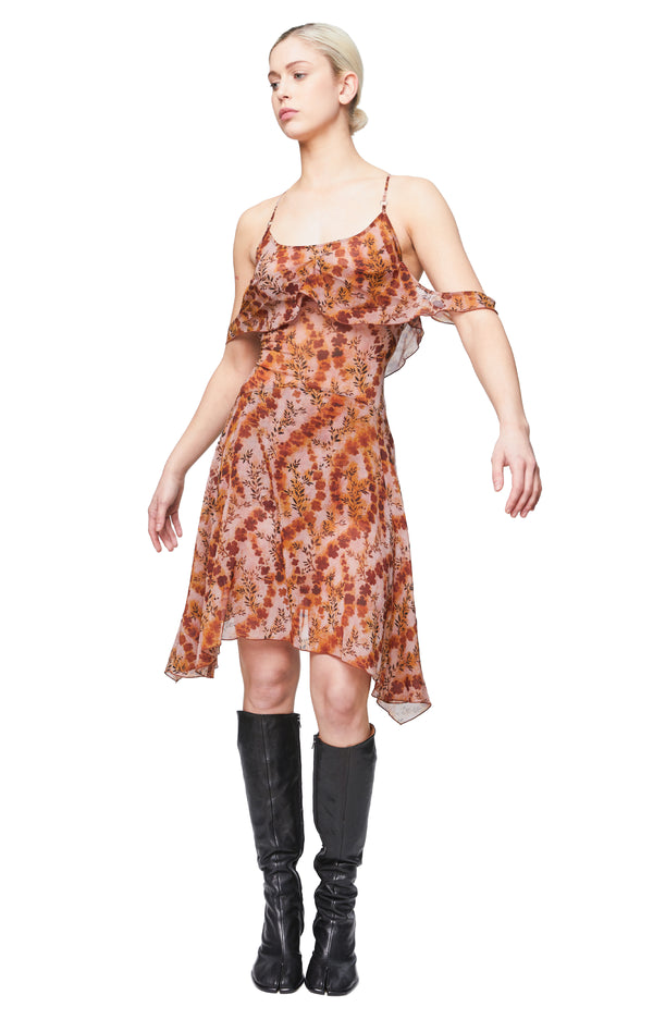 October Silk Dress with Lacing