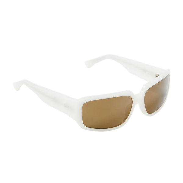 Linda Farrow Rectangular Sunglasses (White)
