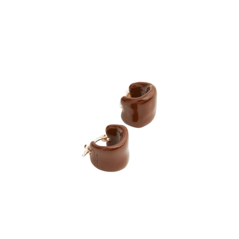 Scented Skin Earrings 3 (Dark Brown)