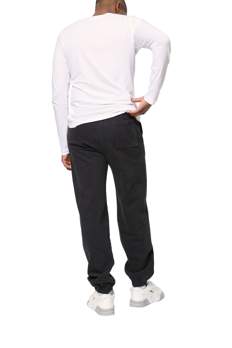 Tons Cotton Embroidered Logo Sweatpants (Off Black)