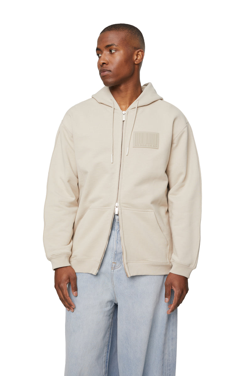 BIG RUBBER PATCH ZIP UP (BEIGE)