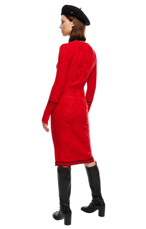Red Knitted Dress