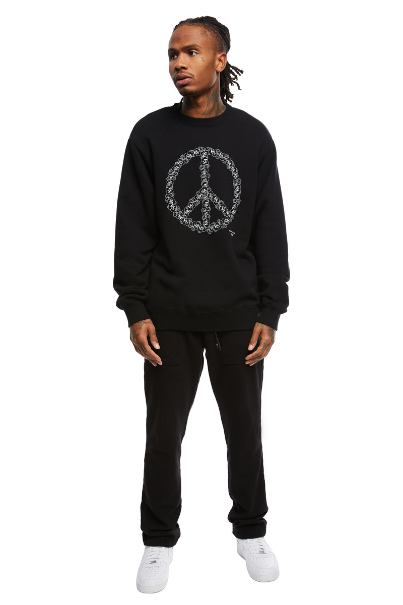 Peace Sign Sweatshirt in Black